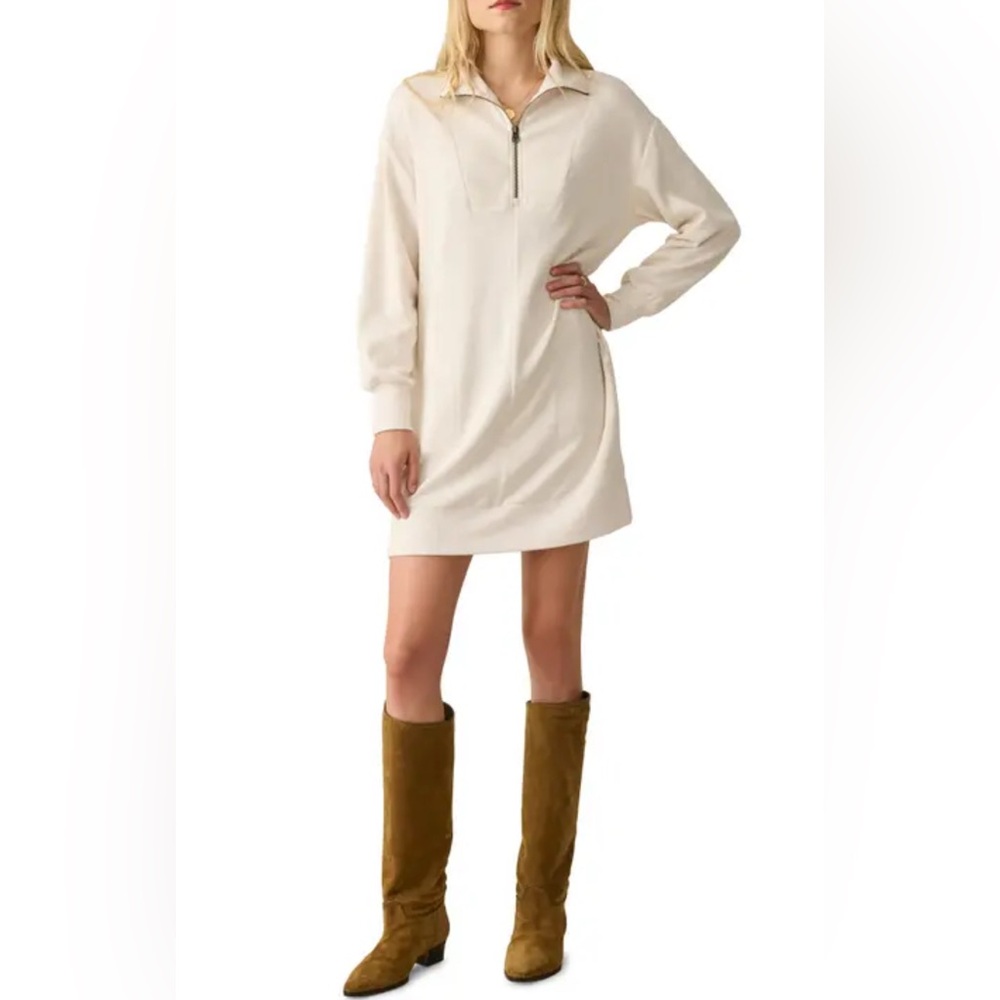 ZARA warm, cuddly, pre-washed, soft Mini dress with zipper🔥🔥🔥